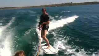 preview picture of video 'Wakesurfing am Hainer See bei Leipzig'