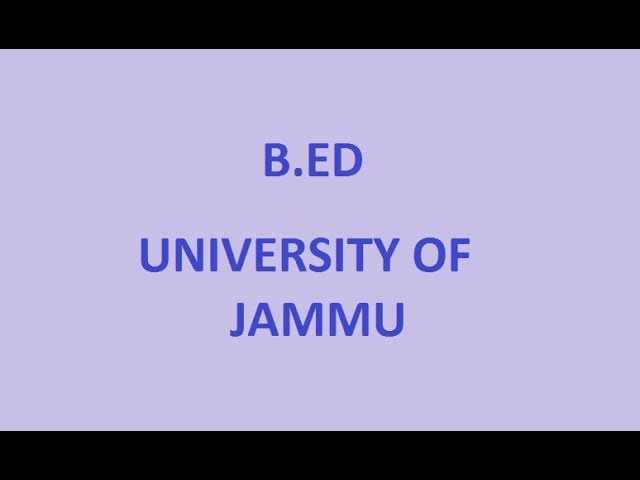 University of Jammu video #1