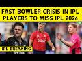 IPL 2026 INJURY CRISIS Big Stars Missing Sam Curran Ferguson Hazlewood Full List Details