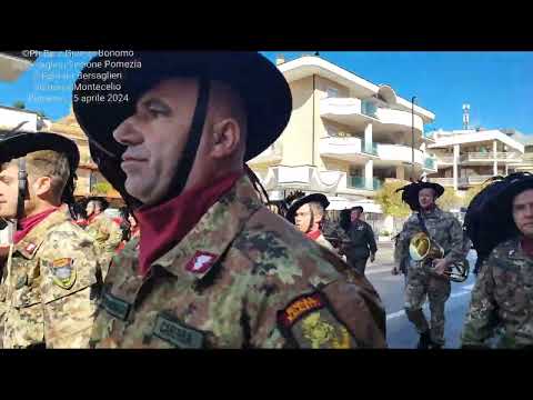 La Fanfara Bersaglieri di Guidonia Montecelio a Pomezia.25 aprile 2024
