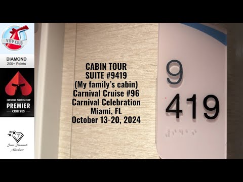Thumbnail for Cruise #96 | Carnival Celebration | Suite #9419 Cabin Tour