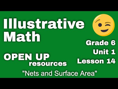 😉 6th Grade, Unit 1, Lesson 14 "Nets and Surface Area"  Illustrative Math