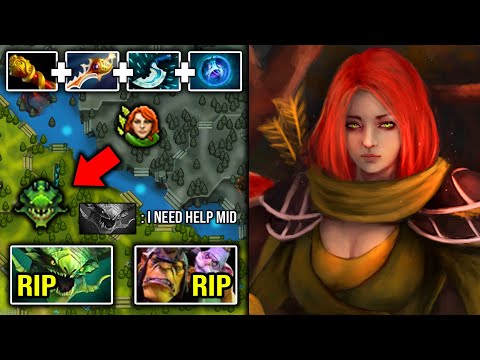 EVEN CANCER MID VIPER CAN'T RUN Nonstop Raining Arrow 100% Pure Damage Windranger DotA 2 IMBA