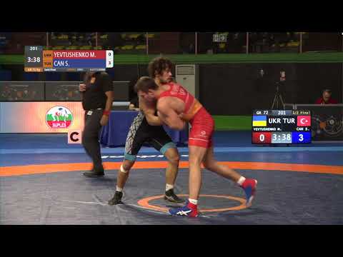 1/2 GR - 72 kg: M. YEVTUSHENKO (UKR) v. S. CAN (TUR)