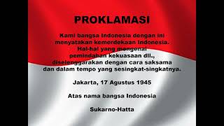 Download lagu TEKS PROKLAMASI KEMERDEKAAN REPUBLIK INDONESIA  NASKAH PROKLAMASI mp3