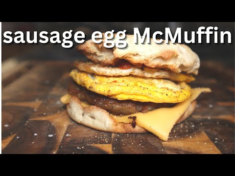 Sausage egg Mcmuffin copycat recipe the best on youtube !!!