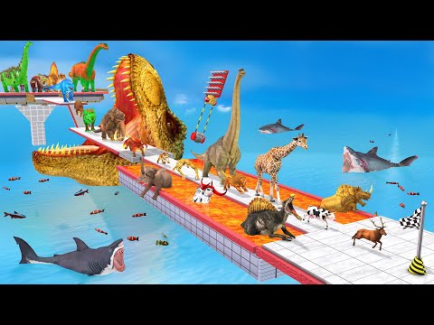 Which Animal Dinosaur Escaped From the Giant Tyrannosaurus Heads? - Animal Revolt Battle Simulator