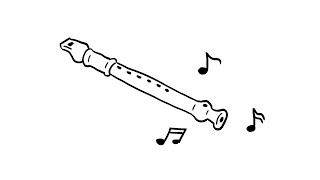 How to Draw a Simple Flute | Step-by-Step Lesson