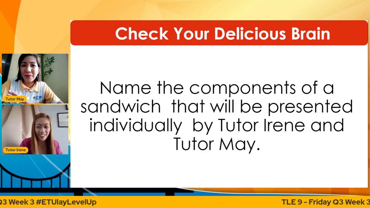 TLE 9  - Friday Q3 Week 3 #ETUlayLevelUp
