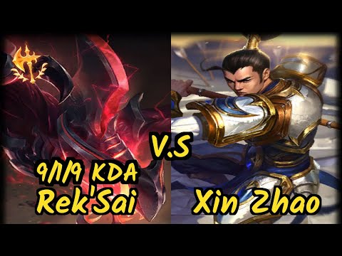 MikeYeung (REK'SAI) vs XIN ZHAO - 9/1/9 KDA JUNGLE GAMEPLAY - NA Ranked DIAMOND