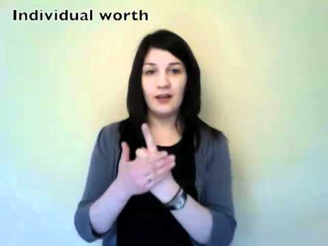 LDS Young Women theme in British Sign Language