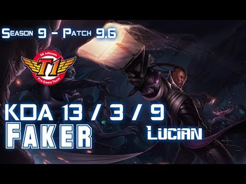 SKT Faker LUCIAN vs EZREAL ADC - Patch 9.6 KR Ranked