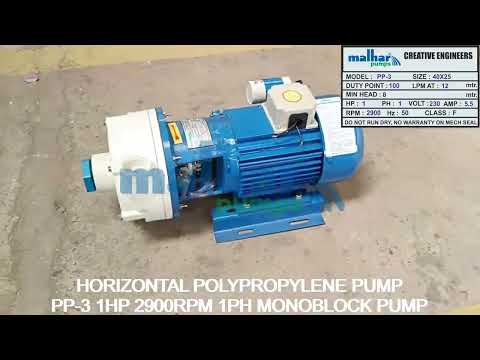 Polypropylene Monoblock Pump