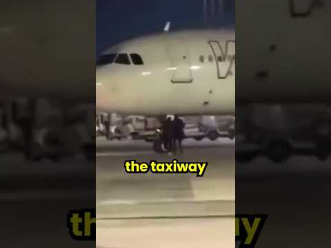 Два человека пытаются сесть на пропущенный рейс 😂✈️