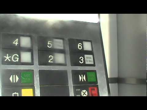 Fast Otis Series 1 Traction Glass Elevators - Red Parking Deck - Oakbrook Center - Oak Brook, IL