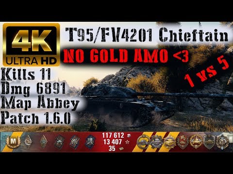 World of Tanks T95/FV4201 Chieftain Replay - 11 Kills 6.8K DMG(Patch 1.6.0)