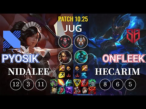 DRX Pyosik Nidalee vs SB OnFleek Hecarim Jungle - KR Patch 10.25