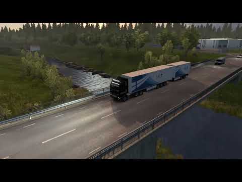 ETS2, VOLVO F16, Night drive in Sweden