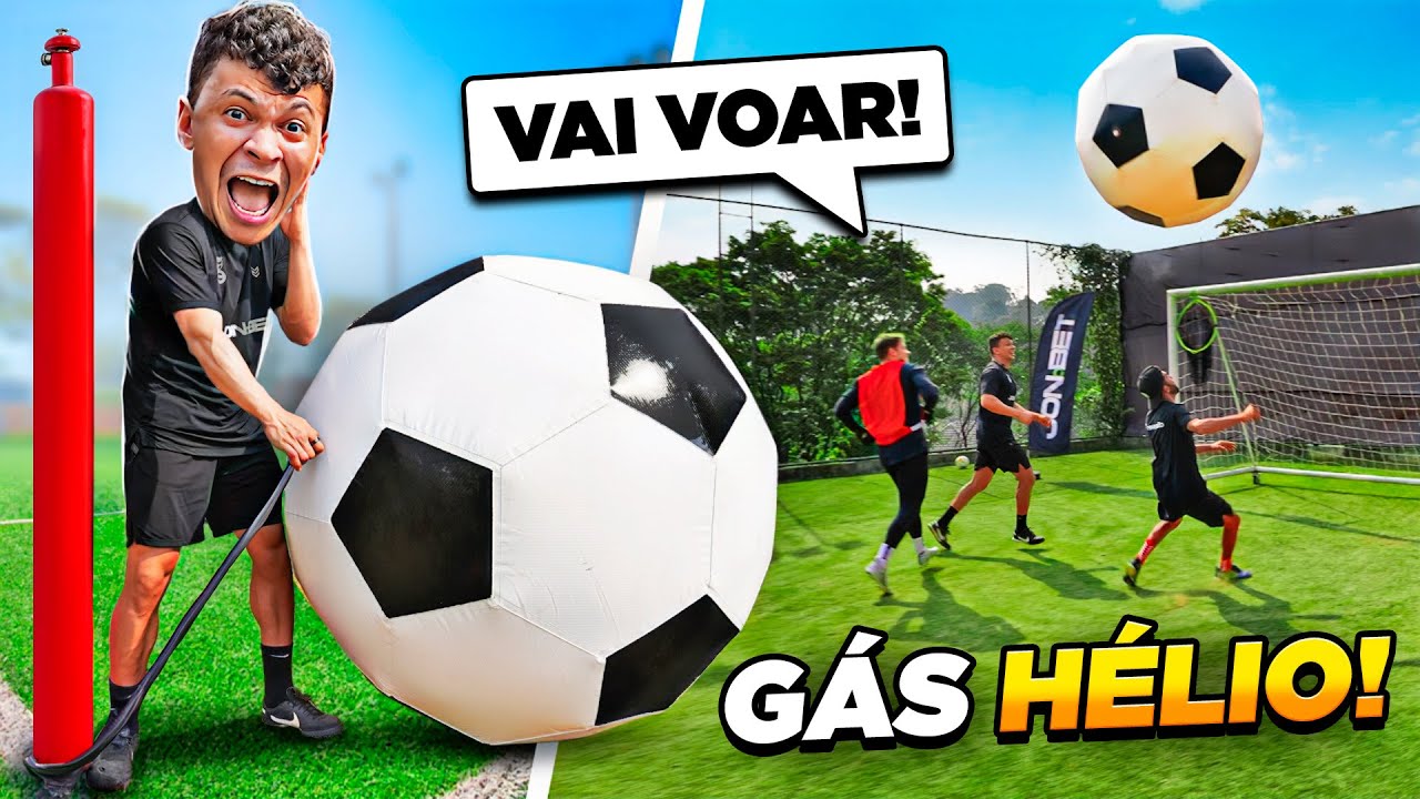 ENCHEMOS UMA BOLA GIGANTE COM GÁS HÉLIO! será que voa?! 😱