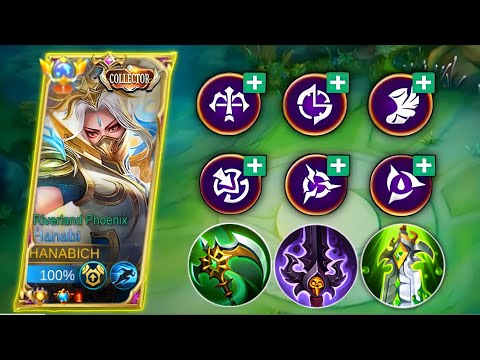 TOP GLOBAL HANABI RECOMMEMNDED EMBLEM TO GET MAX DAMAGE!!😱 | HANABI BEST BUILD 2023 | MLBB