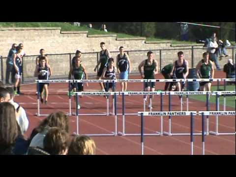 R09 MHS Boys spring track 2012 110 m hurdles Franklin and Mansfi
