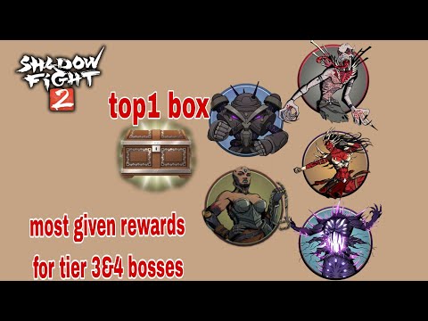 shadow fight 2|| top1 rewards for tier 2 and 3 bosses (most given)