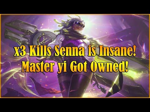 SENNA PERFECT TIMING TRIPLE KILL MASTER Yi GANK COUNTERED! LOL FIGHTS