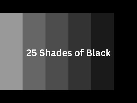 25 different Shades of Black Color with their Names