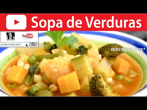 SOPA DE VERDURAS | Vicky Receta Facil Video