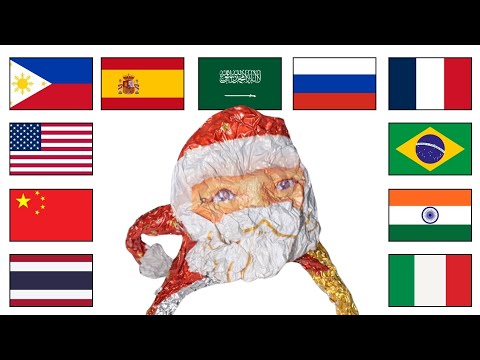 Gogo Gaga Santa in different languages meme