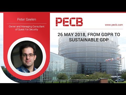 26 May 2018, from GDPR to sustainable GDP