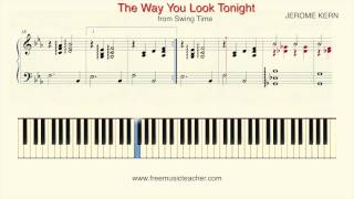 How To Play Piano: "The Way You Look Tonight" from Swing Time Piano Tutorial by Ramin Yousefi