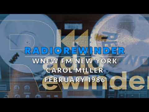 WNEW FM New York Carol Miller February 1986