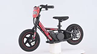 Bilanciatrice elettrica per bambini RIRIBIKE RTX3 24V (12"), rossa, batteria al litio, motore 100 W,