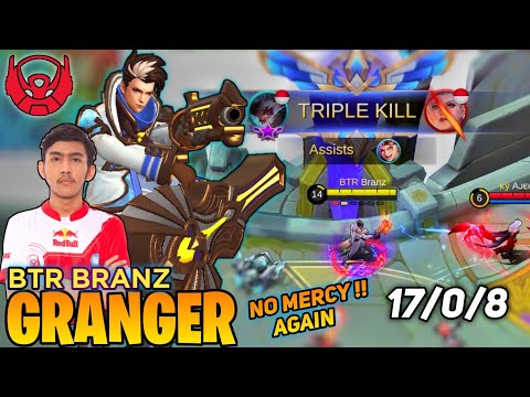 Unbeatable! 17 Kill In 8 Minutes ! [ Former Top 1 Global Granger ] By BTR Branz - Mobile Legends