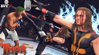 Thor Knocking People Out With His Hammer! The POWER! EA Sports UFC 2 Ultimate Team!