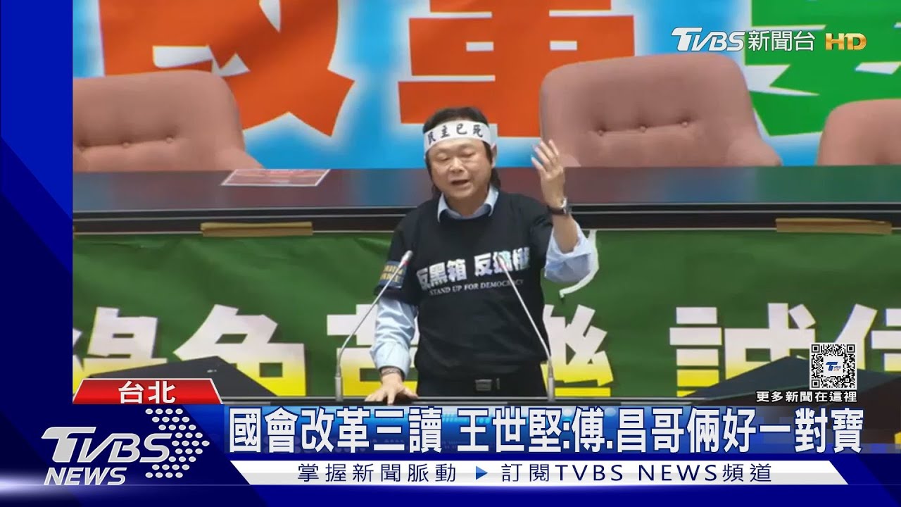 國會改革三讀 王世堅:傅、昌哥倆好一對寶