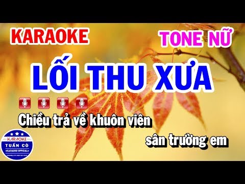 Karaoke Lối Thu Xưa | Nhạc Sống Rumba Tone Nữ Beat | Karaoke Tuấn Cò