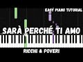 Ricchi E Poveri Sarà Perché Ti Amo Easy Piano Tutorial
