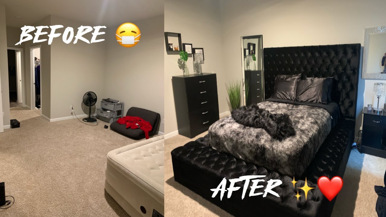 Watch video AFFORDABLE BEDROOM MAKEOVER! (Time lapse) Now AFFORDABLE BEDROOM MAKEOVER! (Time lapse)