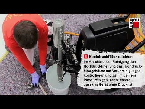 Airless-Spritzgerät HeavyCoat 750 von J. Wagner – Reinigen