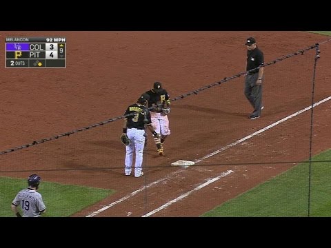 COL@PIT: Harrison snares liner, doubles up Barnes