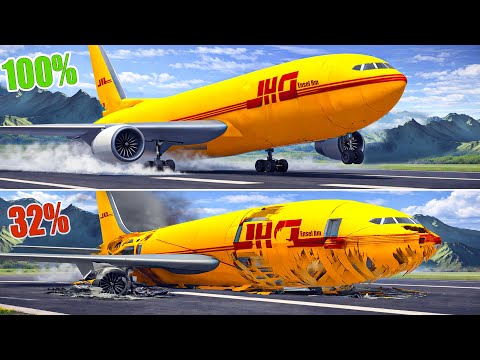 REALISTIC PLANE CRASH SURVIVAL SCENARIOS - Did Anyone Survive? Emergency Landings In Besiege