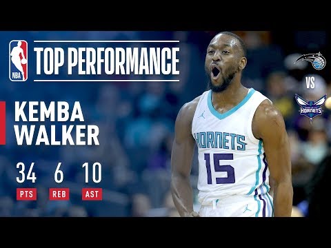 Kemba Walker's Scoring Frenzy Against The Orlando Magic (34 pts, 6 rebs, 10 ast)