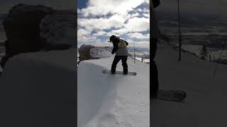 Falling into Corbets Couloir at Jackson Hole
