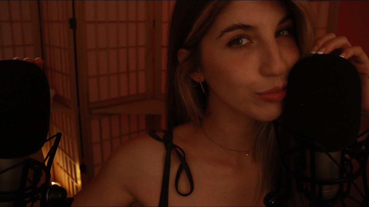 Goodnight Cheek to to Cheek Kisses in Cozy Rain ~ ASMR