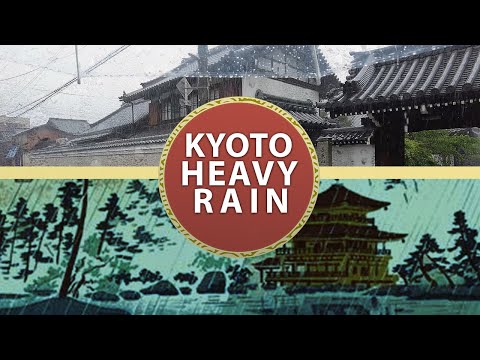 Kyoto Walking in Heavy Rain-4K JAPAN