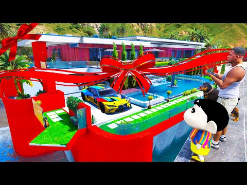 Franklin Gifting ₹100 Crore Luxury Mansion and Car to Shinchan and Chop in GTA 5!