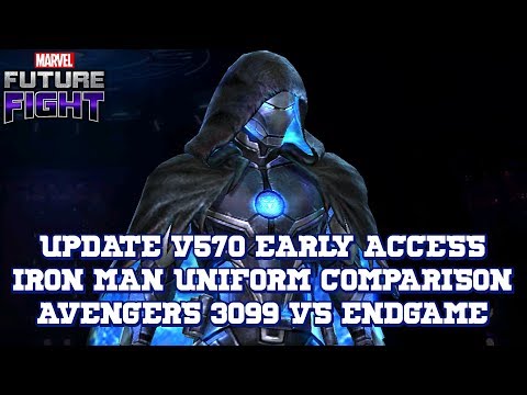 [EARLY ACCESS] IRON MAN AVENGERS 3099 VS ENDGAME - UNIFORM COMPARISON | MARVEL FUTURE FIGHT