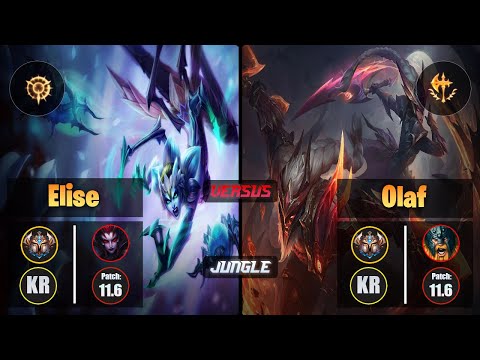 Challenger ELISE [Press the Attack] (Jungle) VS  OLAF - Challenger KR Patch 11.6